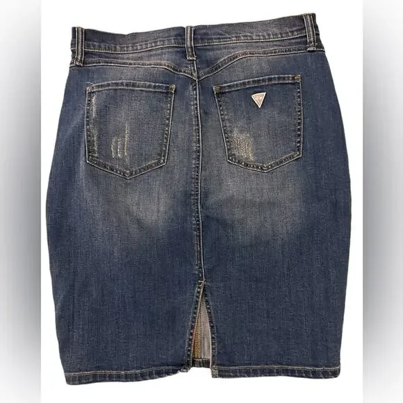 Guess Vintage 80s Acid Denim Skirt, size 30 - Picture 3 of 6